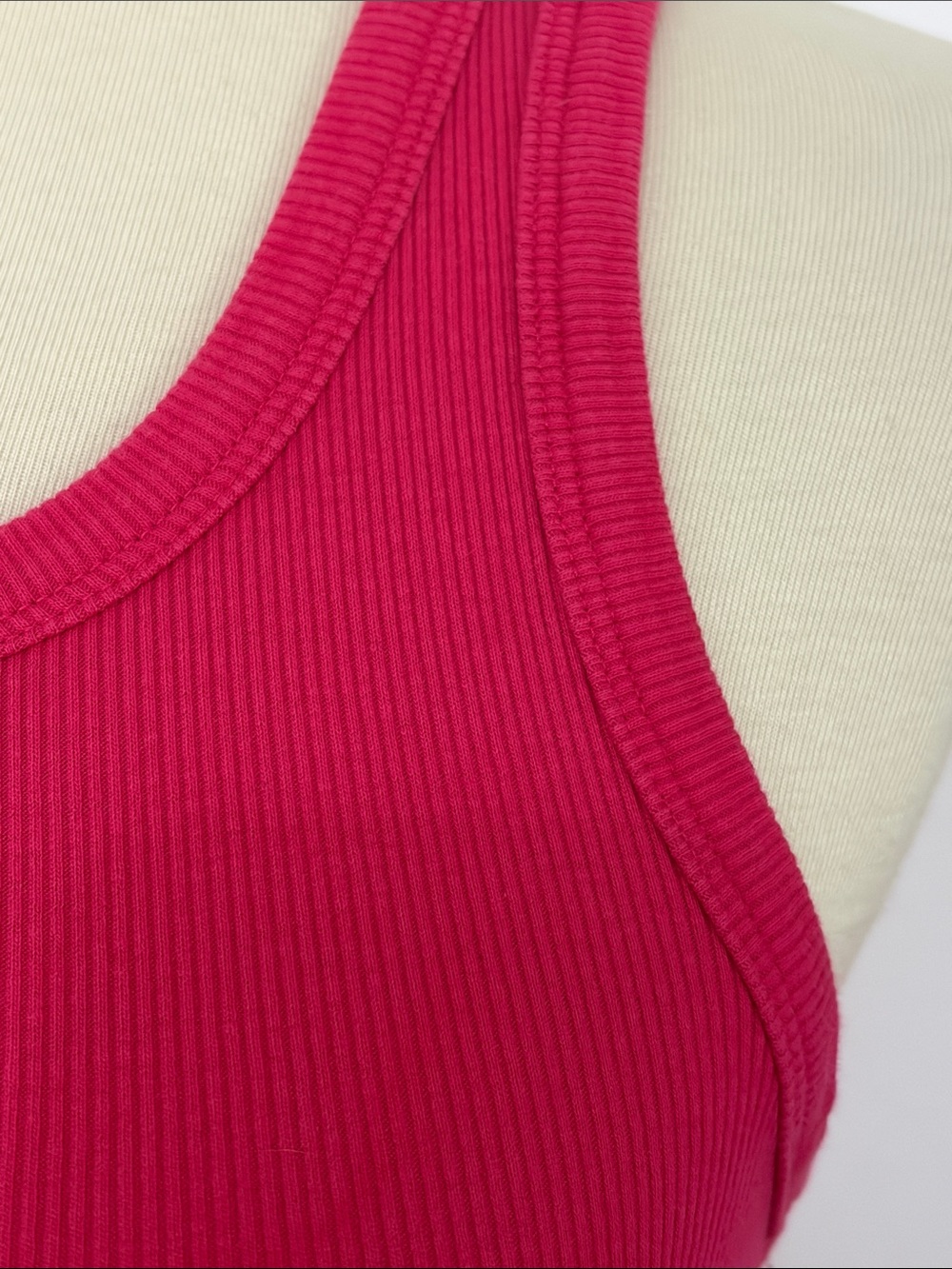 COS Hot Pink Ribbed Tank Top - Picture 2 of 9